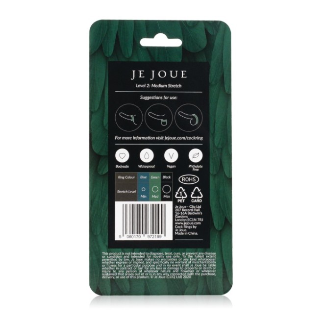 Je Joue Silicone Cock Ring - Maximum Stretch - Black
