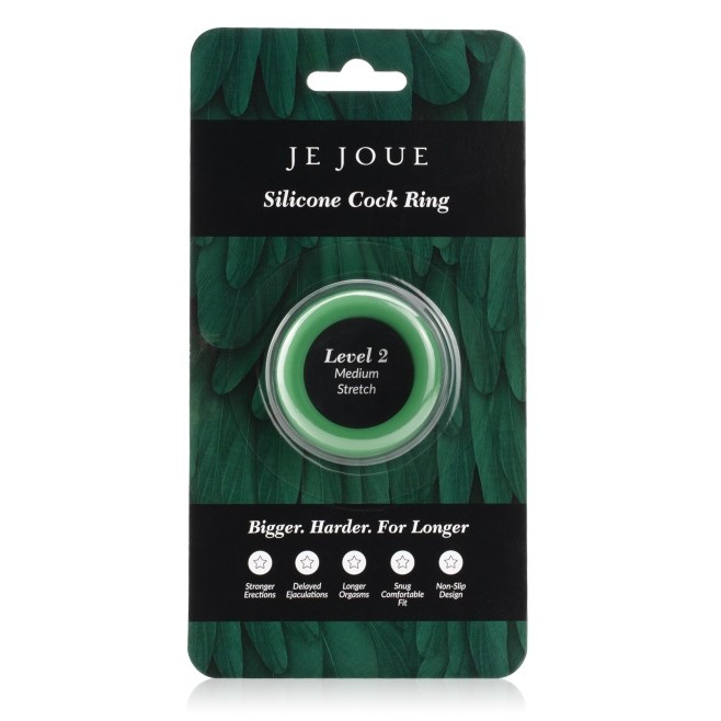 Je Joue Silicone Cock Ring - Maximum Stretch - Black