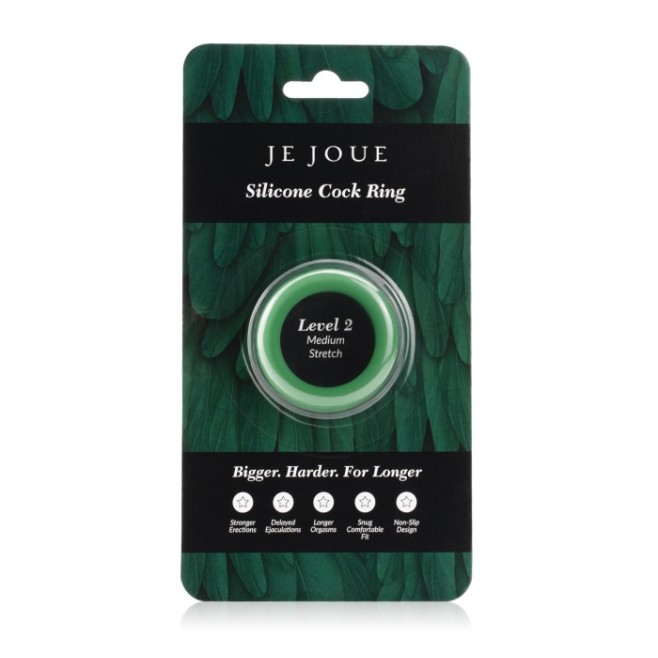 Je Joue Silicone Cock Ring - Maximum Stretch - Black