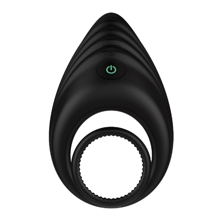 Nexus Enhance Vibro Ring w Ball Stretcher - Black