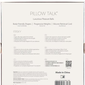 Pillow Talk Frisky Kegel Balls - Pink