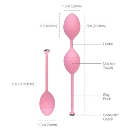 Pillow Talk Frisky Kegel Balls - Pink