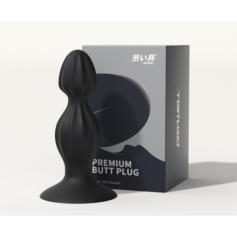 Drywell Flo Silicone Anal Plug - Black