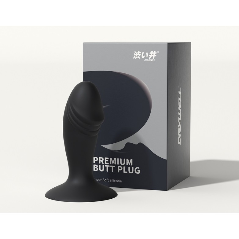 Drywell Liz Silicone Anal Plug - Black