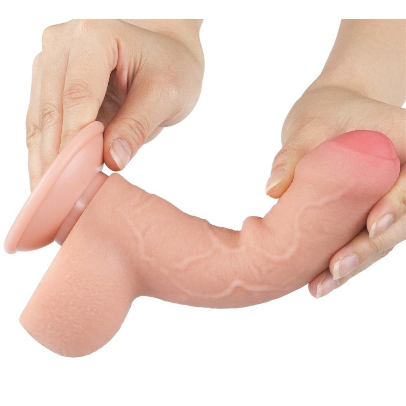 Lovetoy 7" Sliding Skin Dildo - Flesh