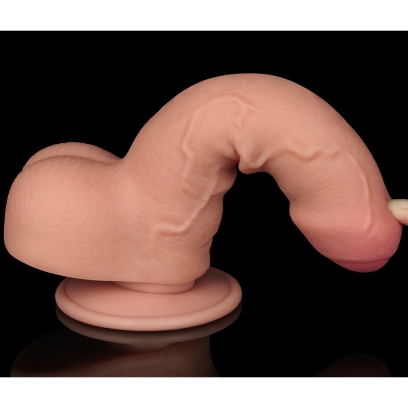 Lovetoy 7" Sliding Skin Dildo - Flesh