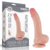 Lovetoy 7.5" Curved Sliding Skin Dildo - Flesh