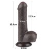 Lovetoy 7" Sliding Skin Dildo - Brown
