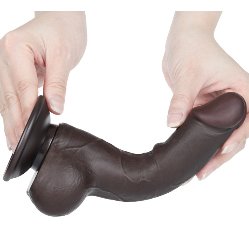 Lovetoy 7.5" Sliding Skin Dildo 13.2cm - Brown