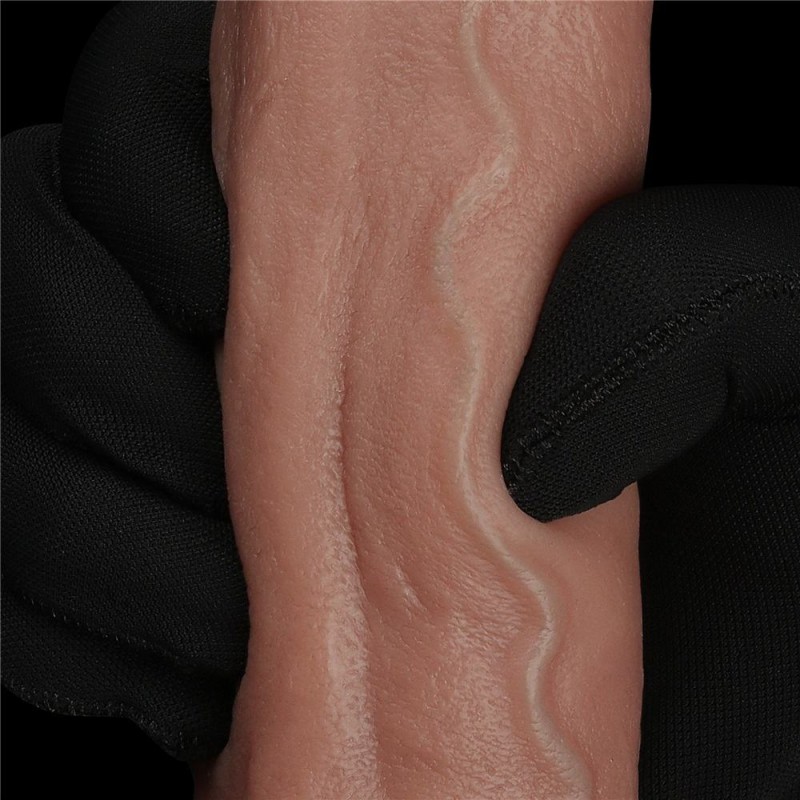 Lovetoy 9'' Dual Layered Natural Dildo - Brown