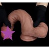 Lovetoy 9'' Dual Layered Natural Dildo - Brown