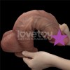 Lovetoy 10.5" XXL Dual Layered Cock - Brown