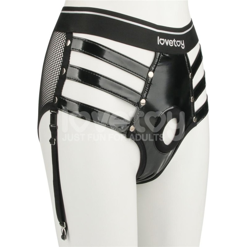 Lovetoy Rebellion Reign Harness Strap-On Set XS/S - Black