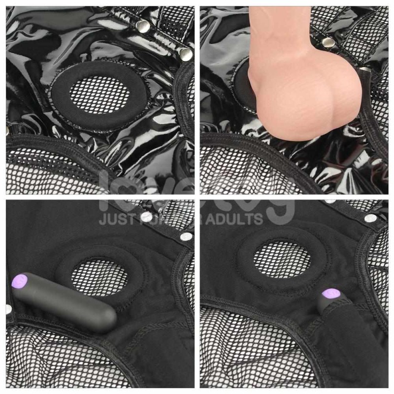 Lovetoy Rebellion Reign Harness Strap-On Set L/XL - Black