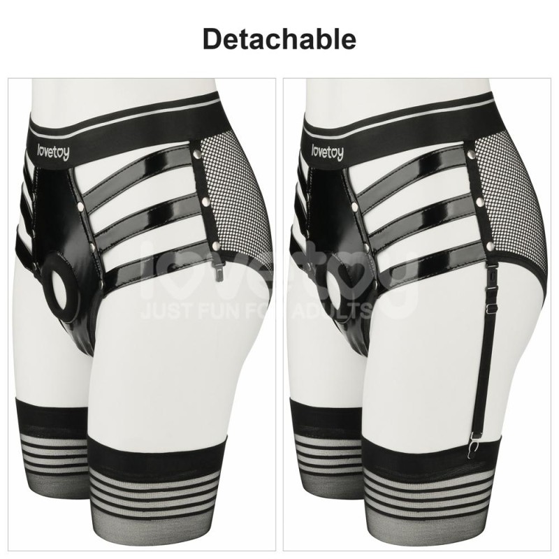 Lovetoy Rebellion Reign Harness Strap-On Set L/XL - Black