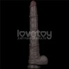 Lovetoy 16" Dual Layered King Sized Cock - Black