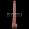 Lovetoy 16" Dual Layered King Sized Cock - Black