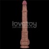 Lovetoy 16" Dual Layered King Sized Cock - Black