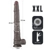 Lovetoy 16" Dual Layered King Sized Cock - Black