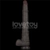 Lovetoy 16" Dual Layered King Sized Cock - Black