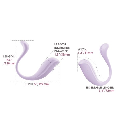 SVAKOM Phoenix Neo 2 Interactive Egg Vibrator - Pastel Lilac