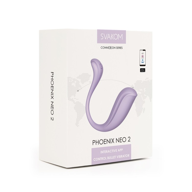 SVAKOM Phoenix Neo 2 Interactive Egg Vibrator - Pastel Lilac