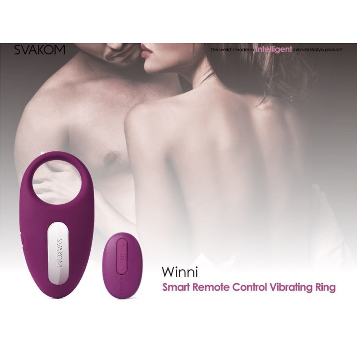SVAKOM Winni Remote Control Vibro Ring - Violet