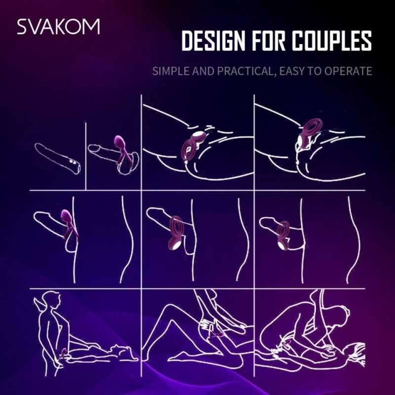 SVAKOM Tammy Double Vibro Ring - Violet
