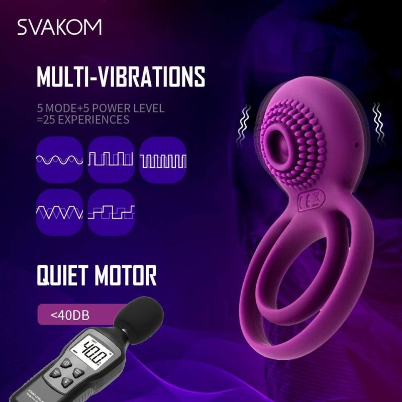 SVAKOM Tammy Double Vibro Ring - Violet