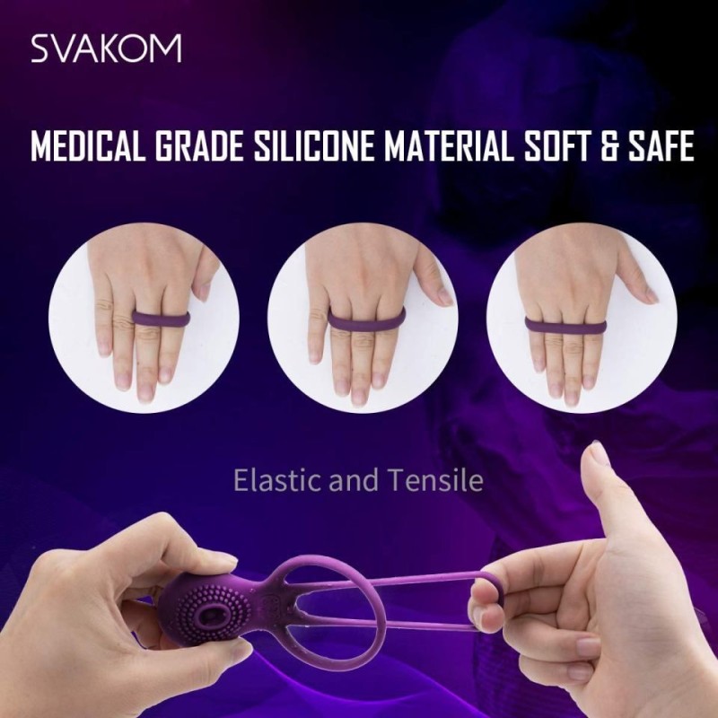 SVAKOM Tammy Double Vibro Ring - Violet