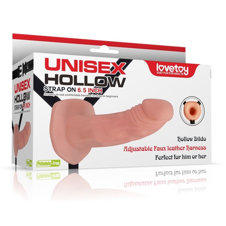 Lovetoy Unisex Hollow Strap On - Skin