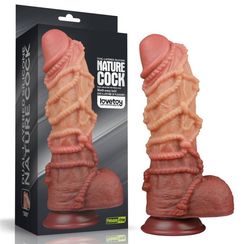 Lovetoy 9.5" Dual Layered Cock w Rope