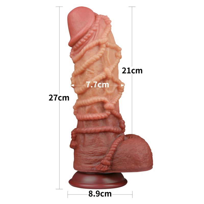 Lovetoy 9.5" Dual Layered Cock w Rope