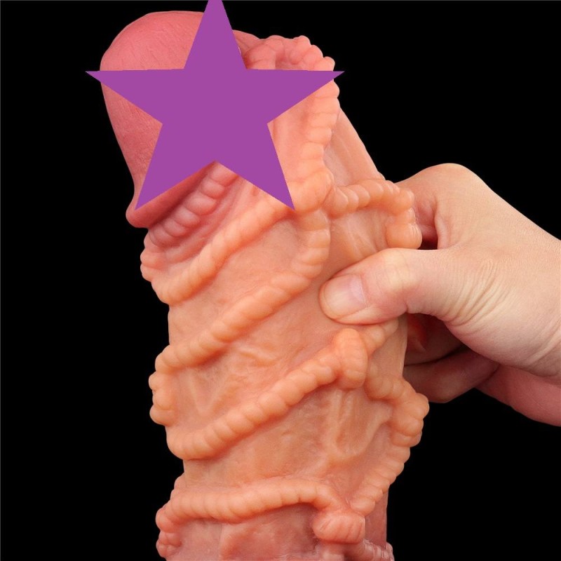 Lovetoy 9.5" Dual Layered Cock w Rope