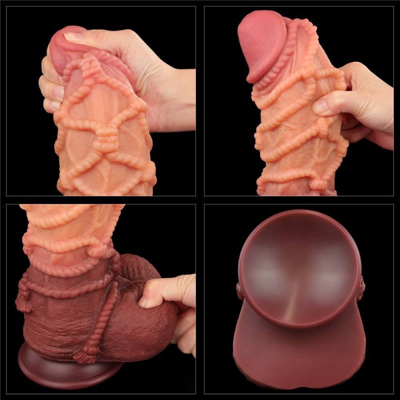 Lovetoy 9.5" Dual Layered Cock w Rope