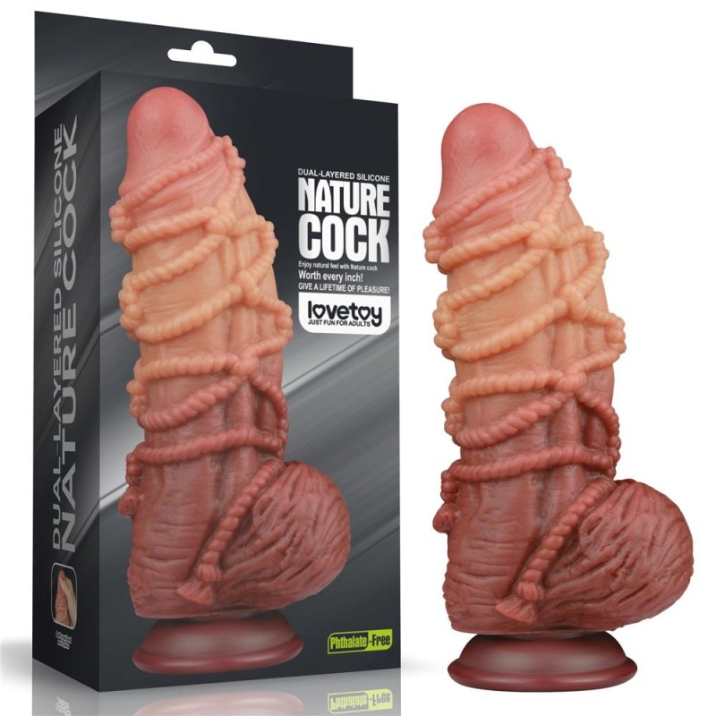 Lovetoy 9.5" Dual Layered Cock w Rope