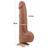 Lovetoy 11.5" Sliding Skin Dildo - Brown