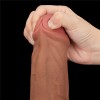 Lovetoy 11.5" Sliding Skin Dildo - Brown