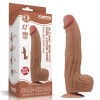Lovetoy 12" Sliding Skin Dildo - Brown