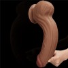 Lovetoy 12" Sliding Skin Dildo - Brown