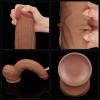 Lovetoy 12" Sliding Skin Dildo - Brown