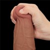 Lovetoy 13.5" Sliding Skin Dildo - Brown