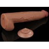 Lovetoy 13.5" Sliding Skin Dildo - Brown