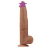Lovetoy 13.5" Sliding Skin Dildo - Brown