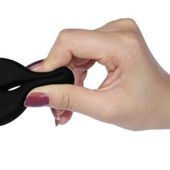 Lovetoy Ultra Soft Double Cock Ring - Black