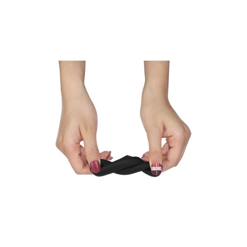 Lovetoy Ultra Soft Double Cock Ring - Black