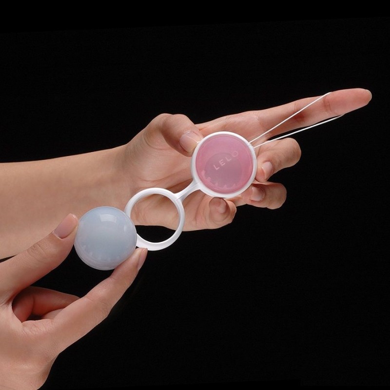 Lelo Luna Mini Kegel Balls - Petal Pink/Powder Blue