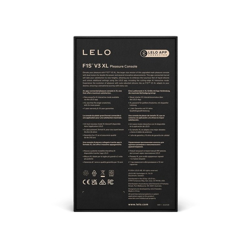 Lelo F1S V3 XL APP Sonic Pulse Masturbator - Red