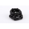 Chisa Beaded Cock Rings - Black