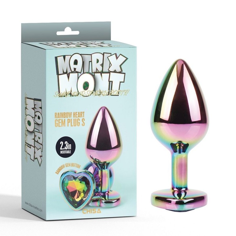 Chisa Heart Metal Plug M - Rainbow